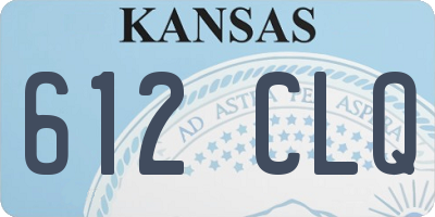 KS license plate 612CLQ