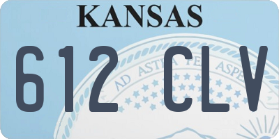 KS license plate 612CLV