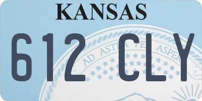KS license plate 612CLY