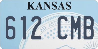 KS license plate 612CMB