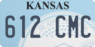 KS license plate 612CMC