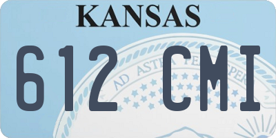 KS license plate 612CMI