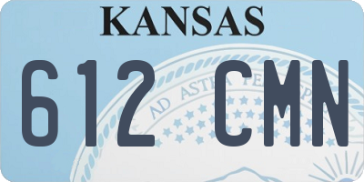 KS license plate 612CMN