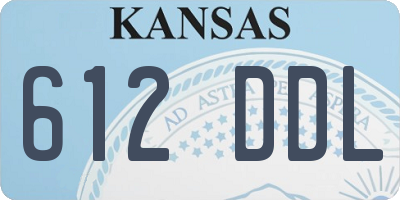 KS license plate 612DDL