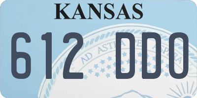 KS license plate 612DDO