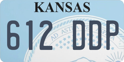KS license plate 612DDP
