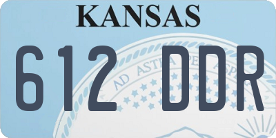 KS license plate 612DDR