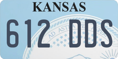 KS license plate 612DDS