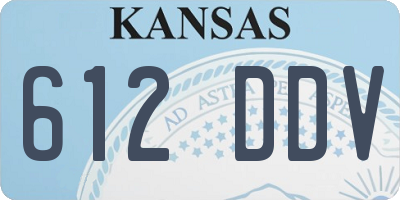 KS license plate 612DDV