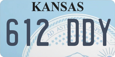 KS license plate 612DDY