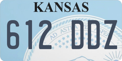 KS license plate 612DDZ