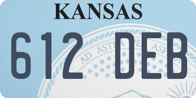 KS license plate 612DEB