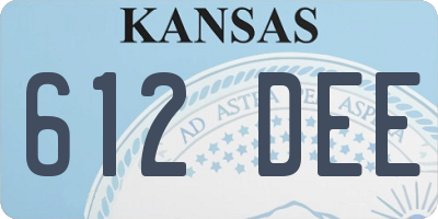KS license plate 612DEE