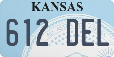KS license plate 612DEL