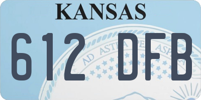 KS license plate 612DFB