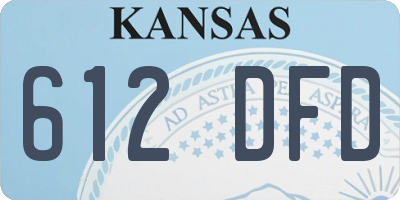 KS license plate 612DFD
