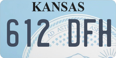 KS license plate 612DFH