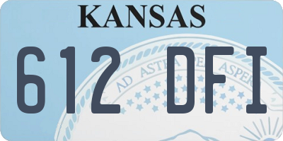 KS license plate 612DFI