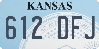 KS license plate 612DFJ