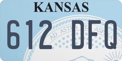 KS license plate 612DFQ