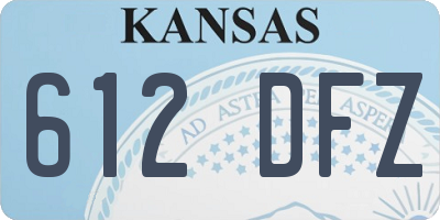 KS license plate 612DFZ