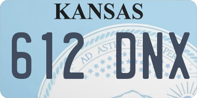 KS license plate 612DNX