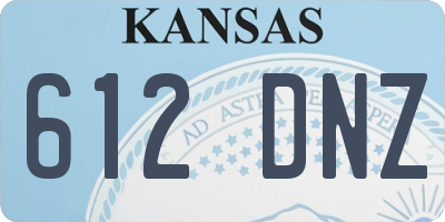 KS license plate 612DNZ