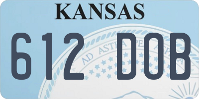KS license plate 612DOB