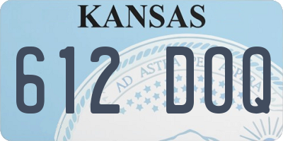KS license plate 612DOQ