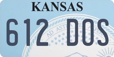 KS license plate 612DOS