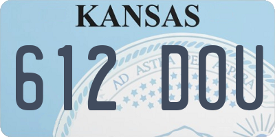 KS license plate 612DOU