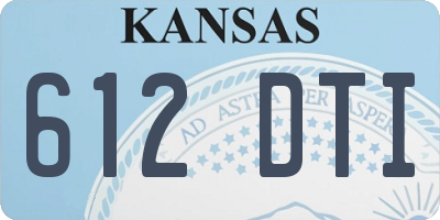 KS license plate 612DTI