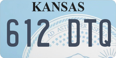 KS license plate 612DTQ