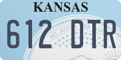KS license plate 612DTR