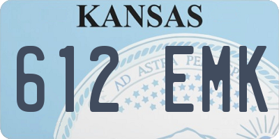 KS license plate 612EMK