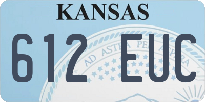 KS license plate 612EUC