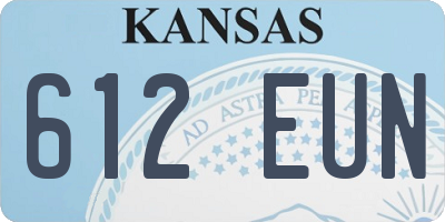 KS license plate 612EUN