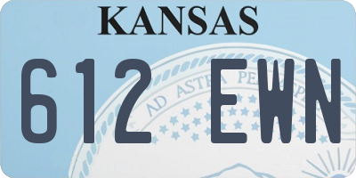 KS license plate 612EWN