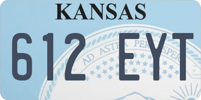 KS license plate 612EYT