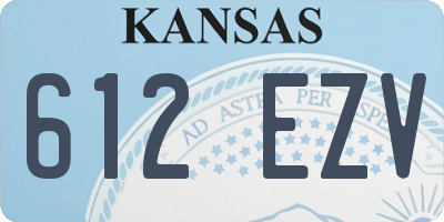 KS license plate 612EZV