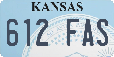 KS license plate 612FAS