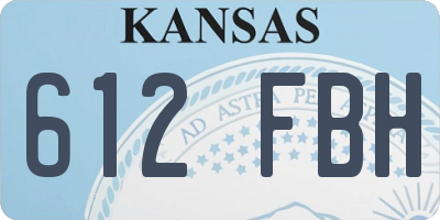 KS license plate 612FBH