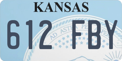 KS license plate 612FBY