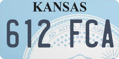 KS license plate 612FCA