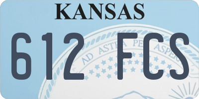 KS license plate 612FCS