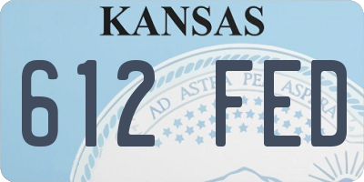 KS license plate 612FED