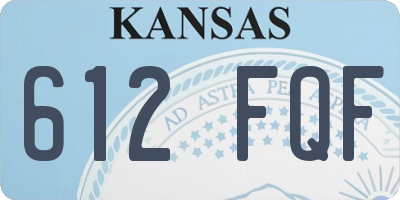 KS license plate 612FQF