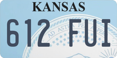 KS license plate 612FUI