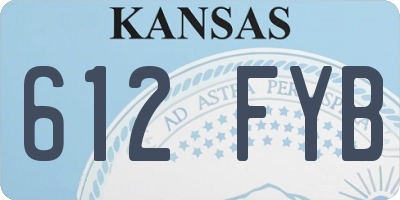 KS license plate 612FYB