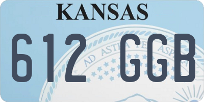 KS license plate 612GGB